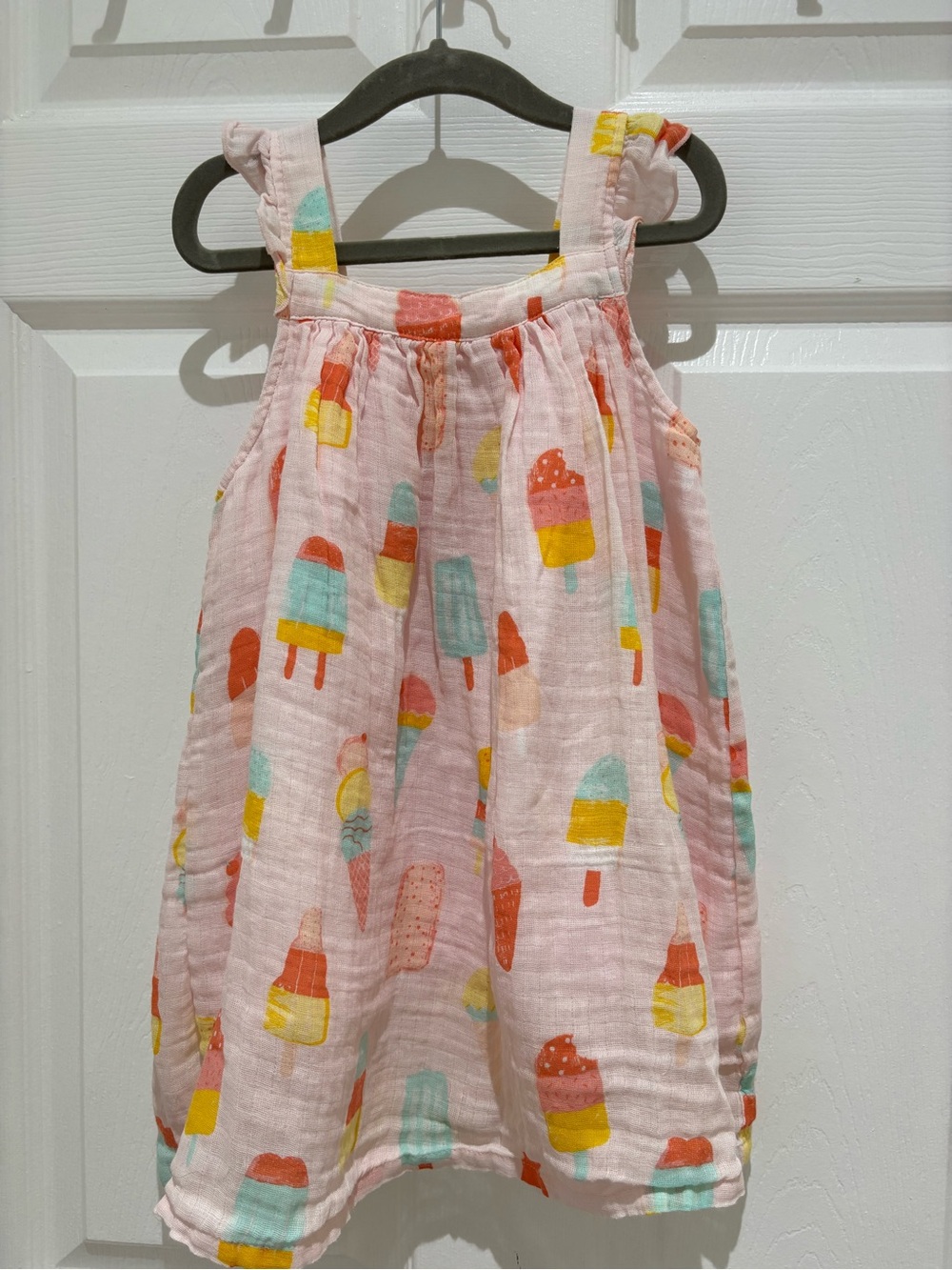 🍦 Angel Dear Girls 3T Ice Cream Print Cotton Dress | Pink